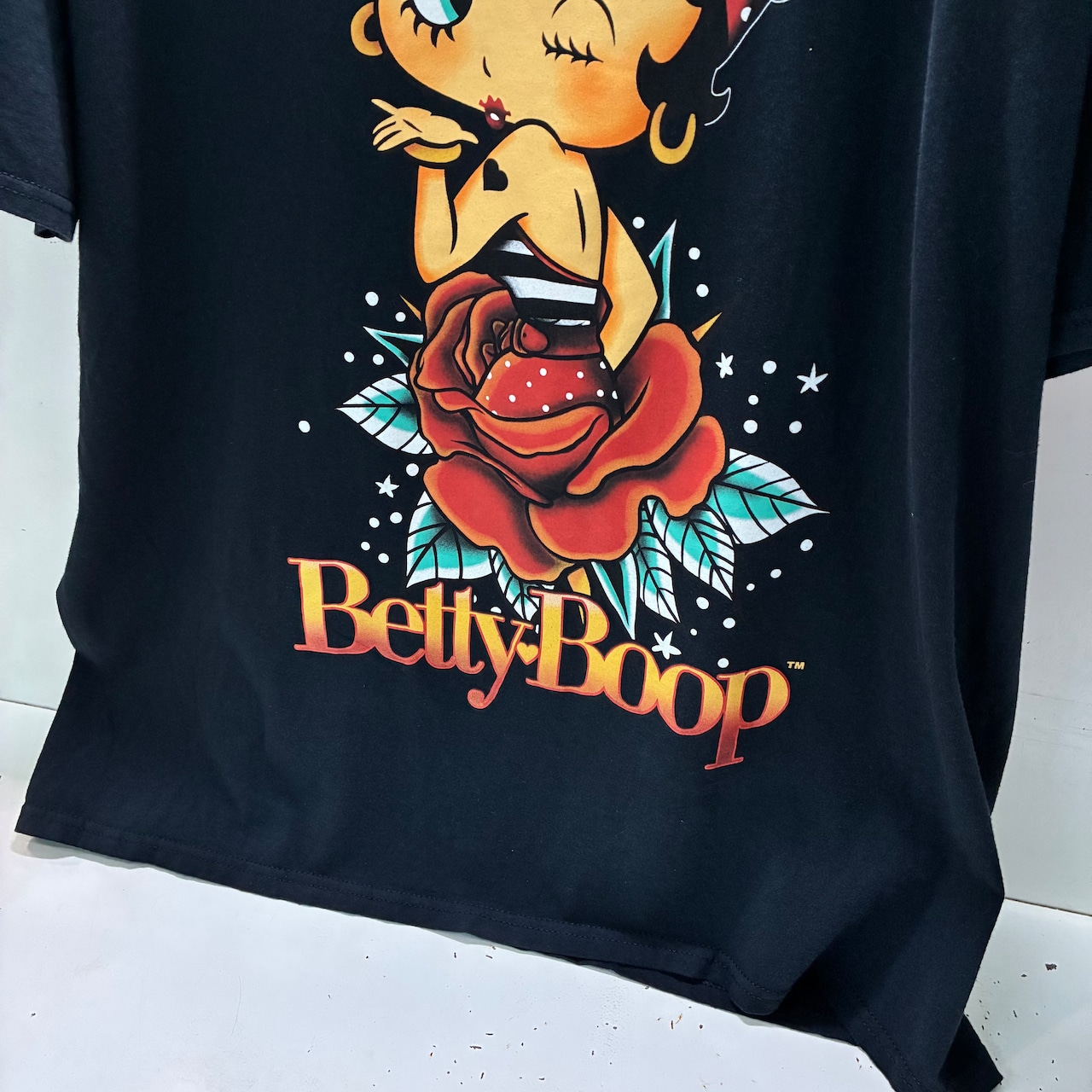 Betty BoopグラフィックTシャツ ブラック ベディちゃん