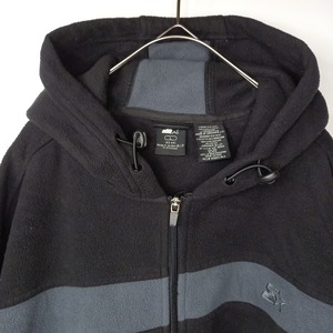 スターター　フリース　パーカー　フーディー　ジャケット　ブルゾン　刺繍　ブラック　L