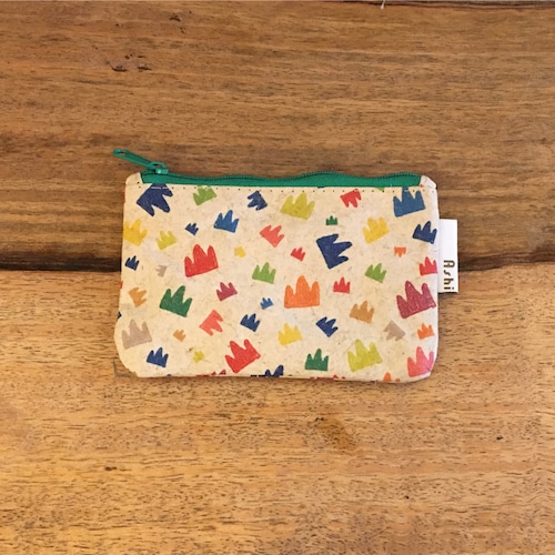 Ashi｜亜紙 Flat Pouch S＊Angkor Wat Colorful 紙ポーチ アンコールワット カンボジア ハンドメイド