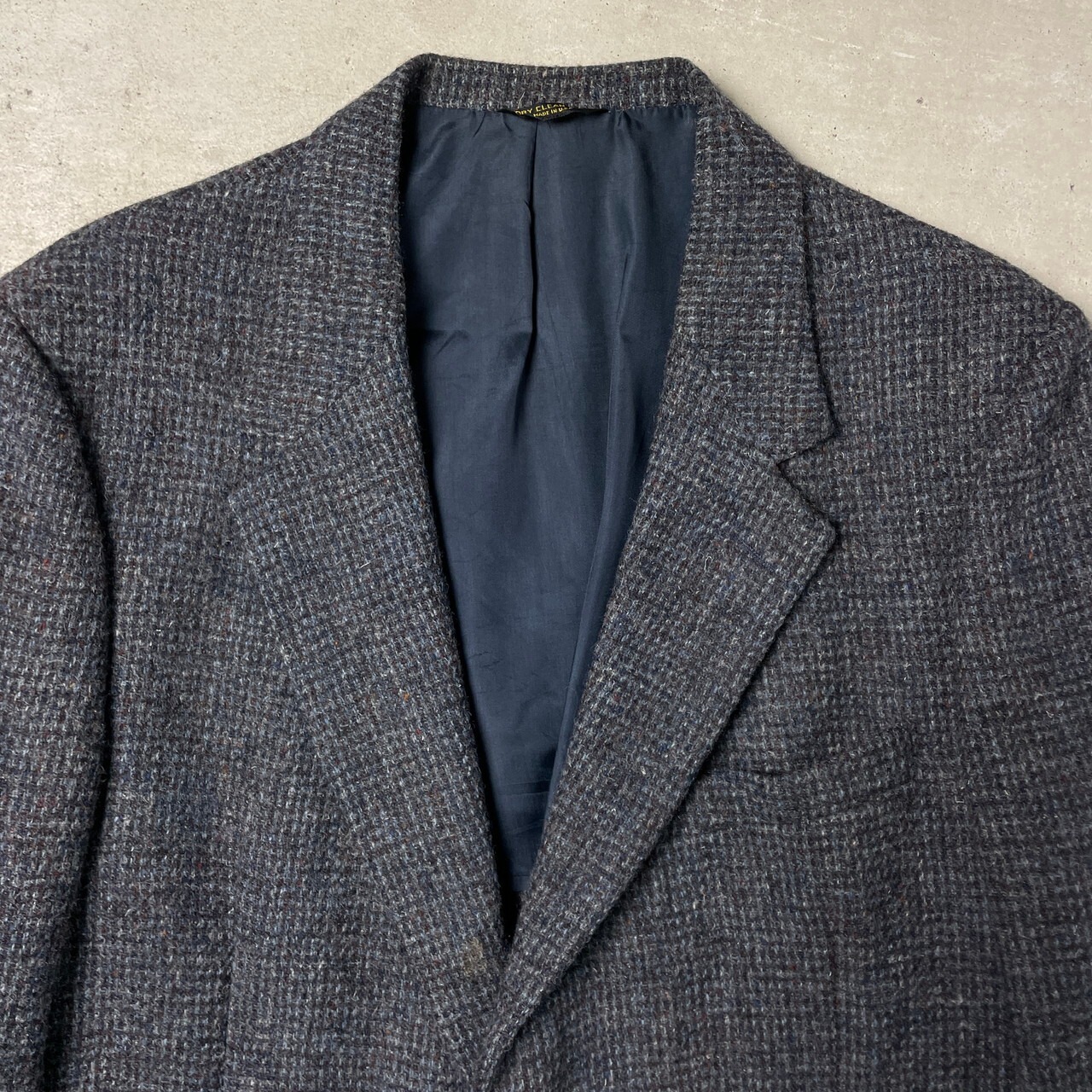 80年代 USA製 HARRIS TWEED ハリスツイード ウールテーラード 