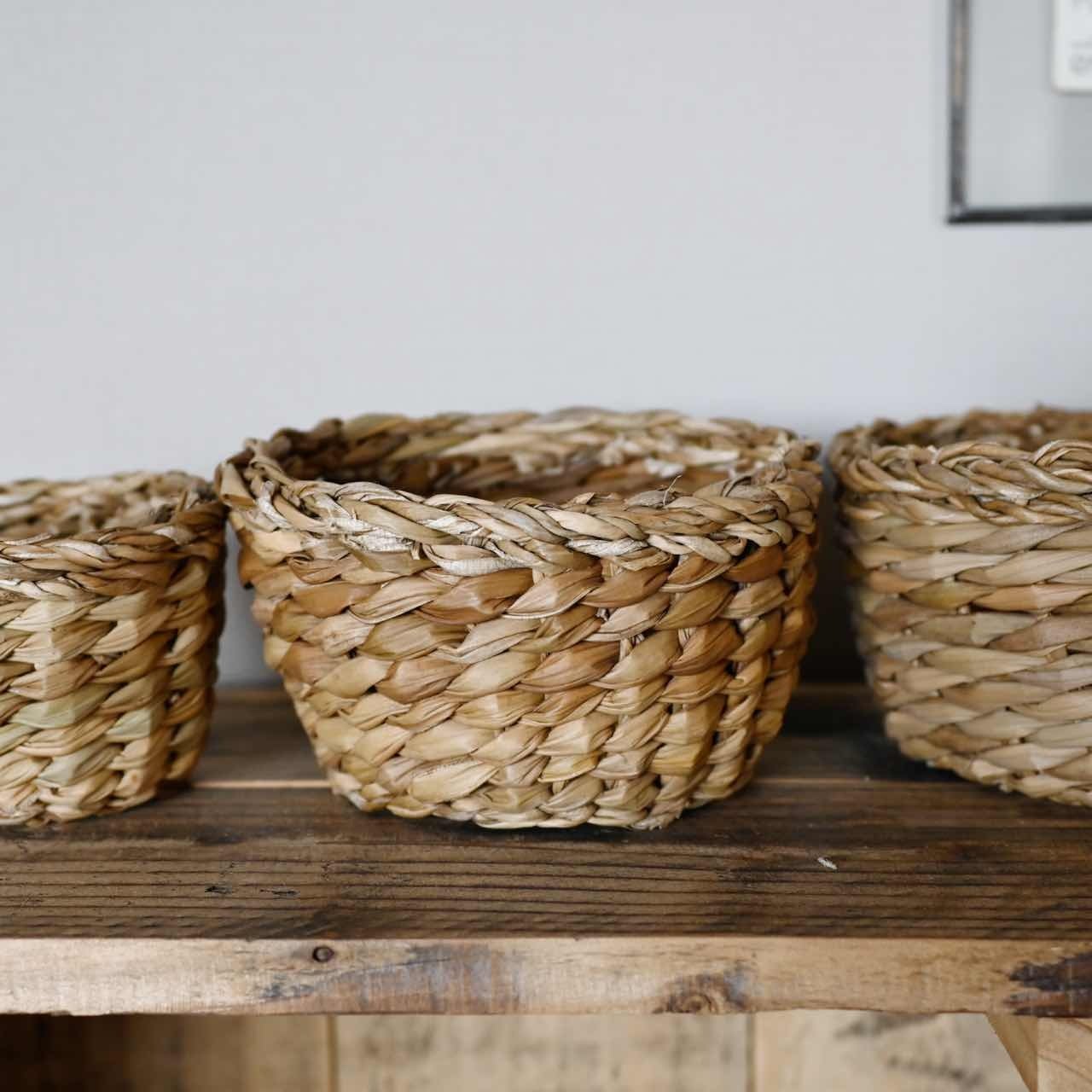 ホグラナスの丸型バスケット S| 見えない収納 カゴ バスケット 収納 インテリア 雑貨
