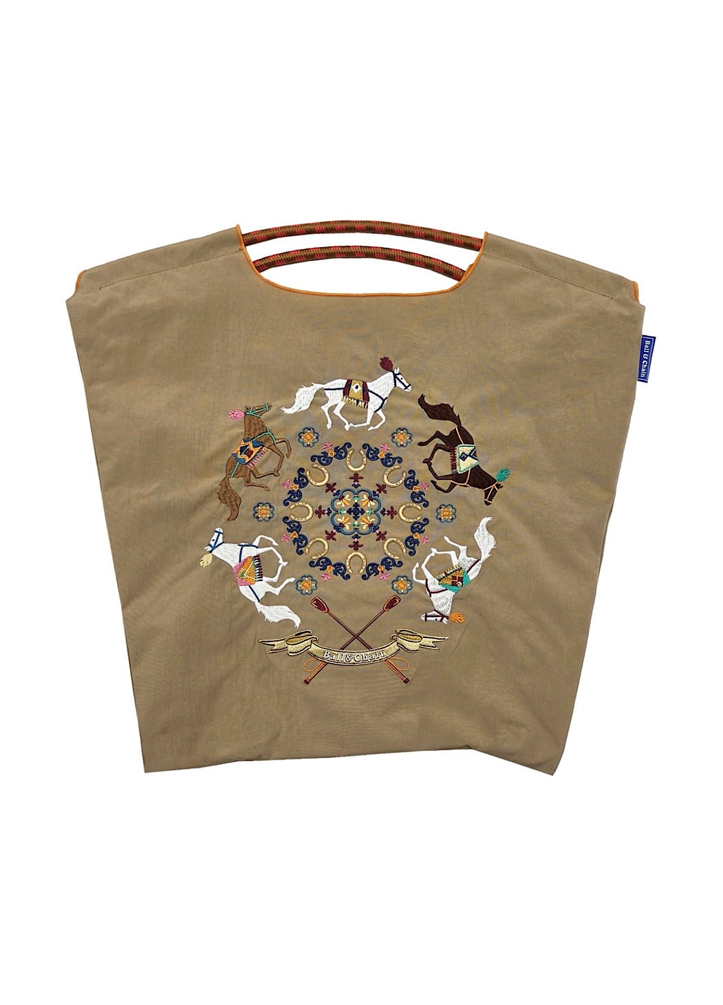 Ball&Chain ショッピングバッグ M size【HORSE RUN BLUE】