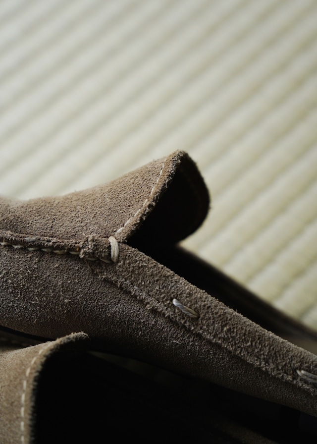 00’s PRADA suede square toe mules