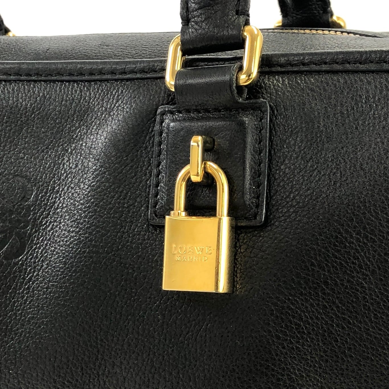 LOEWE ロエベ アマソナ36 レザー ハンドバッグ ブラック vintage