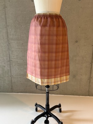 チェックシアースカート