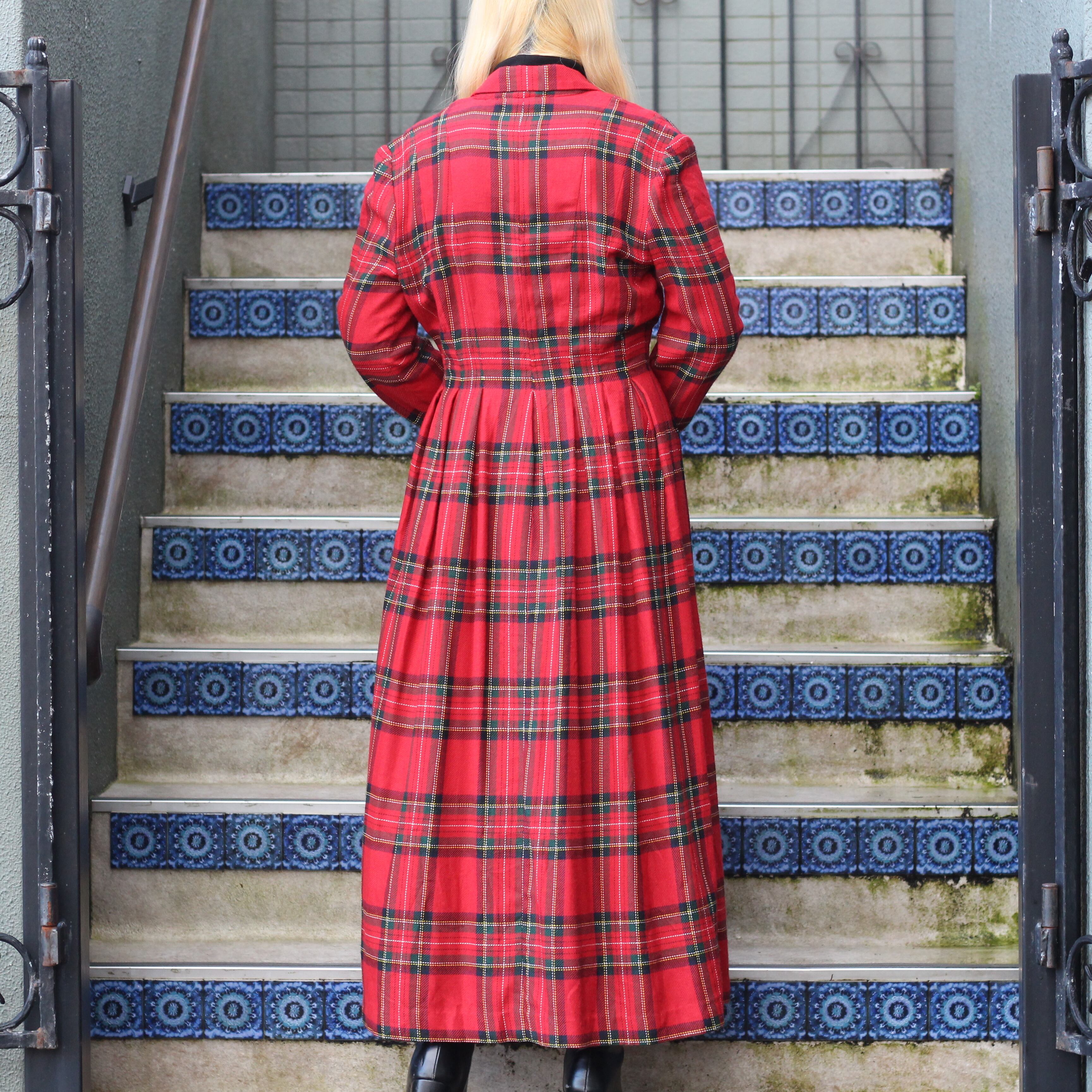 USAvintage/チェック/ビッグカラー/ワンピース/ヴィンテージ USAvintage/チェック/ビッグカラー/ワンピース/ヴィンテージ