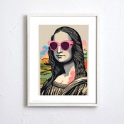 Mona Pop Shades｜モナリザを再解釈したポップアートポスター｜クラシックとモダンが交差するおしゃれなインテリアアートA3ポスター