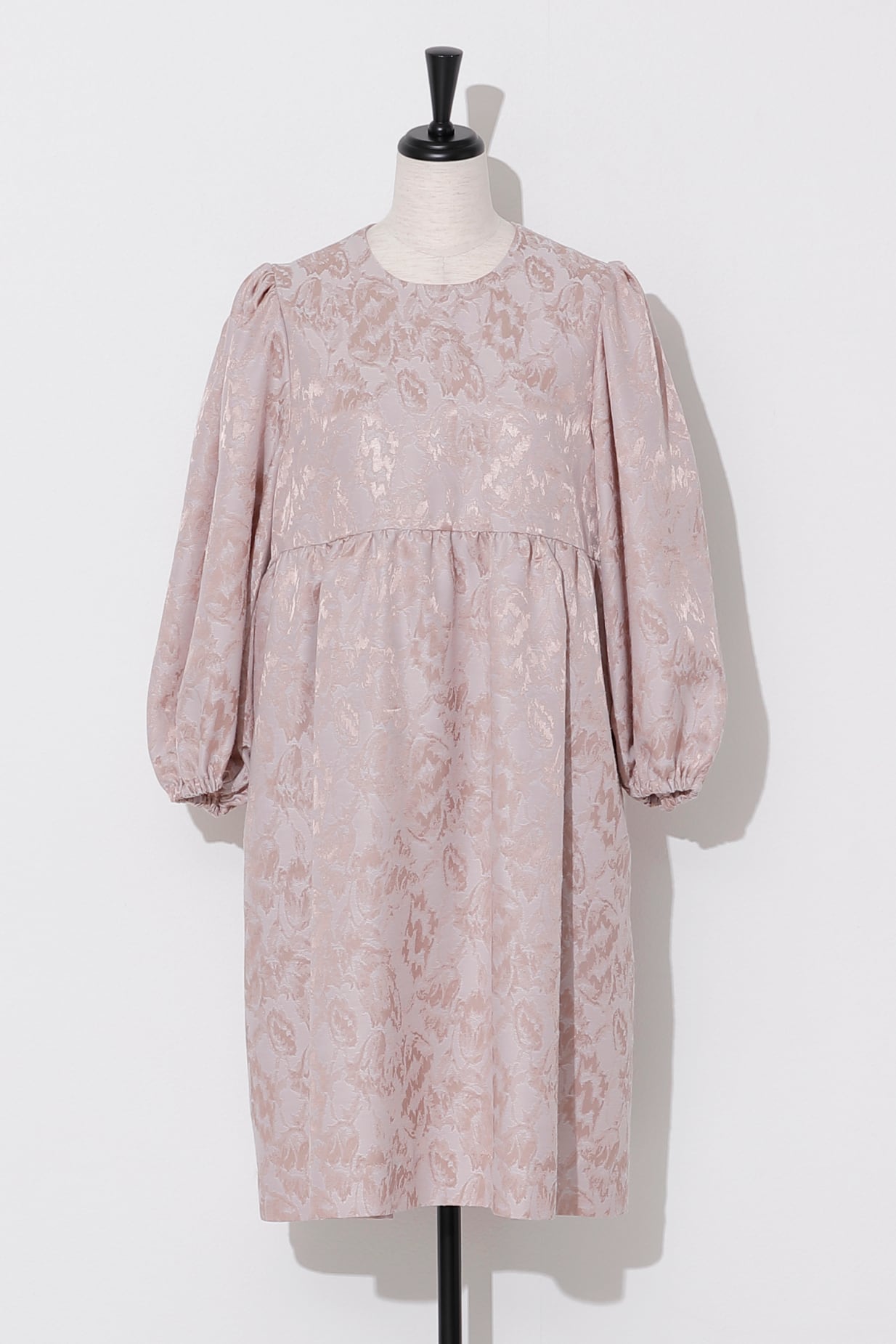 Swaying Flower Jacquard Mini Dress PINK