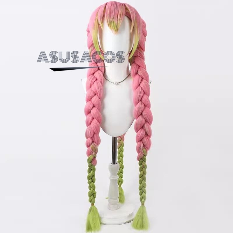 ASUSACOS 実物撮影！鬼滅の刃 甘露寺蜜璃 コスプレ ウィッグ | ASUSACOS