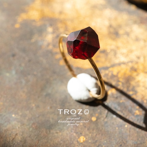 【004 Blood Moon Collection】 スペサルティンガーネット 鉱物原石 14kgf / シルバー925 リング 天然石 アクセサリー (No.2808)