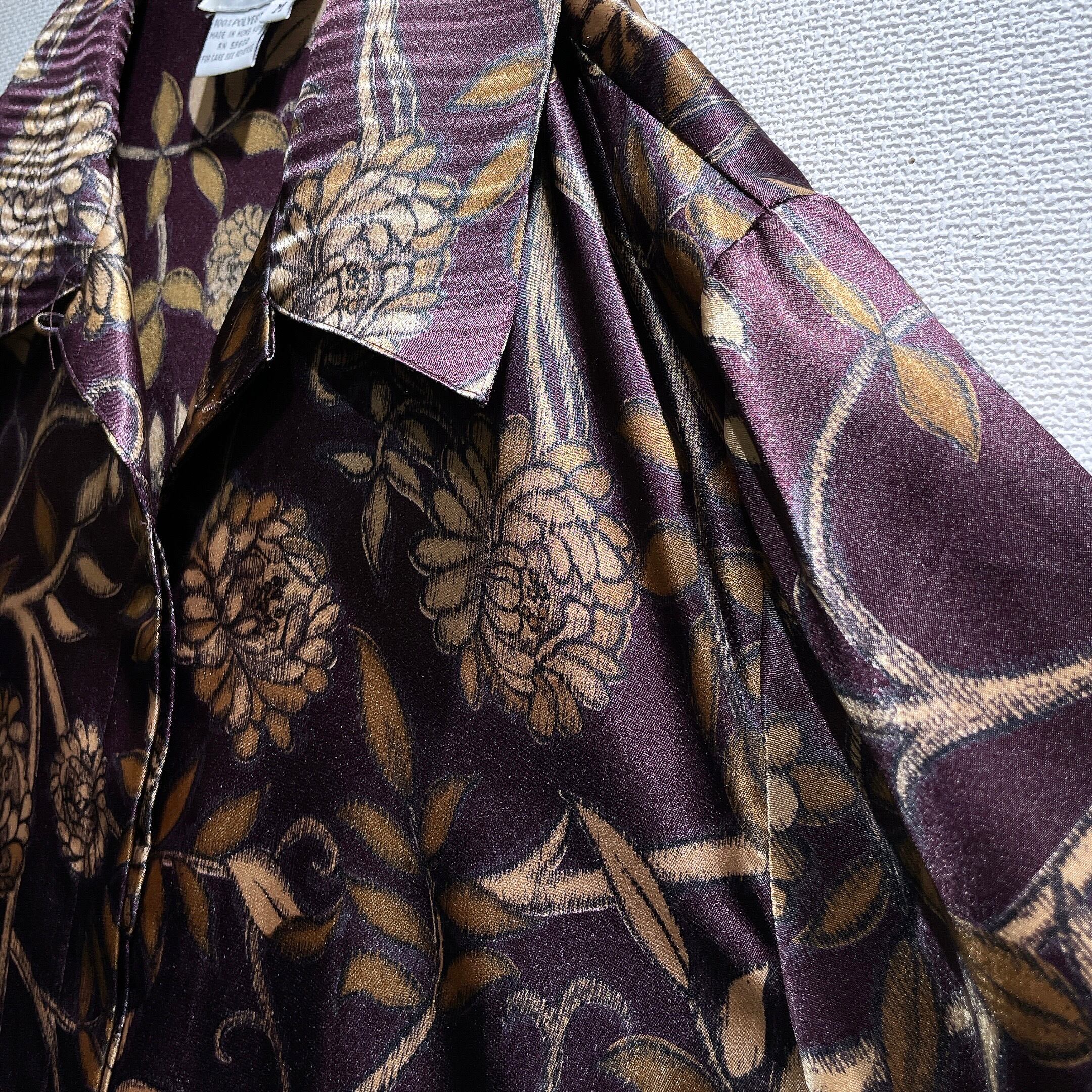 Beautiful Modern Flower painted vintage open collar drape shirt