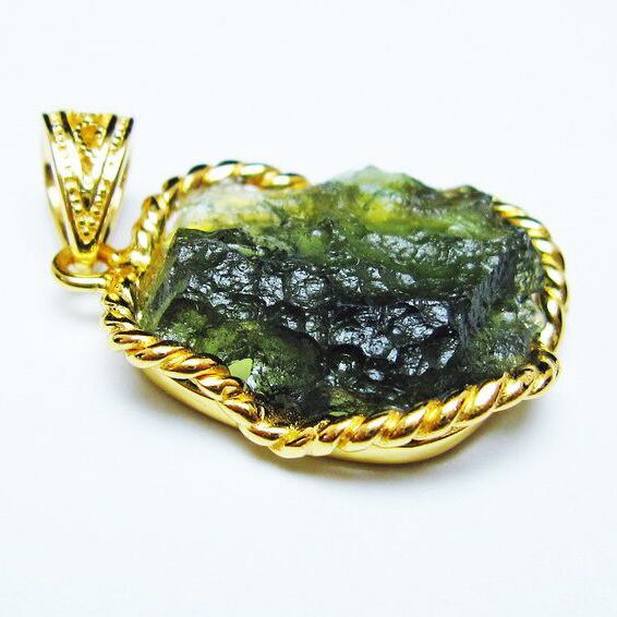 モルダバイト ペンダント 原石 ペンダントトップ メール便可 [M便 1/20] 199-418