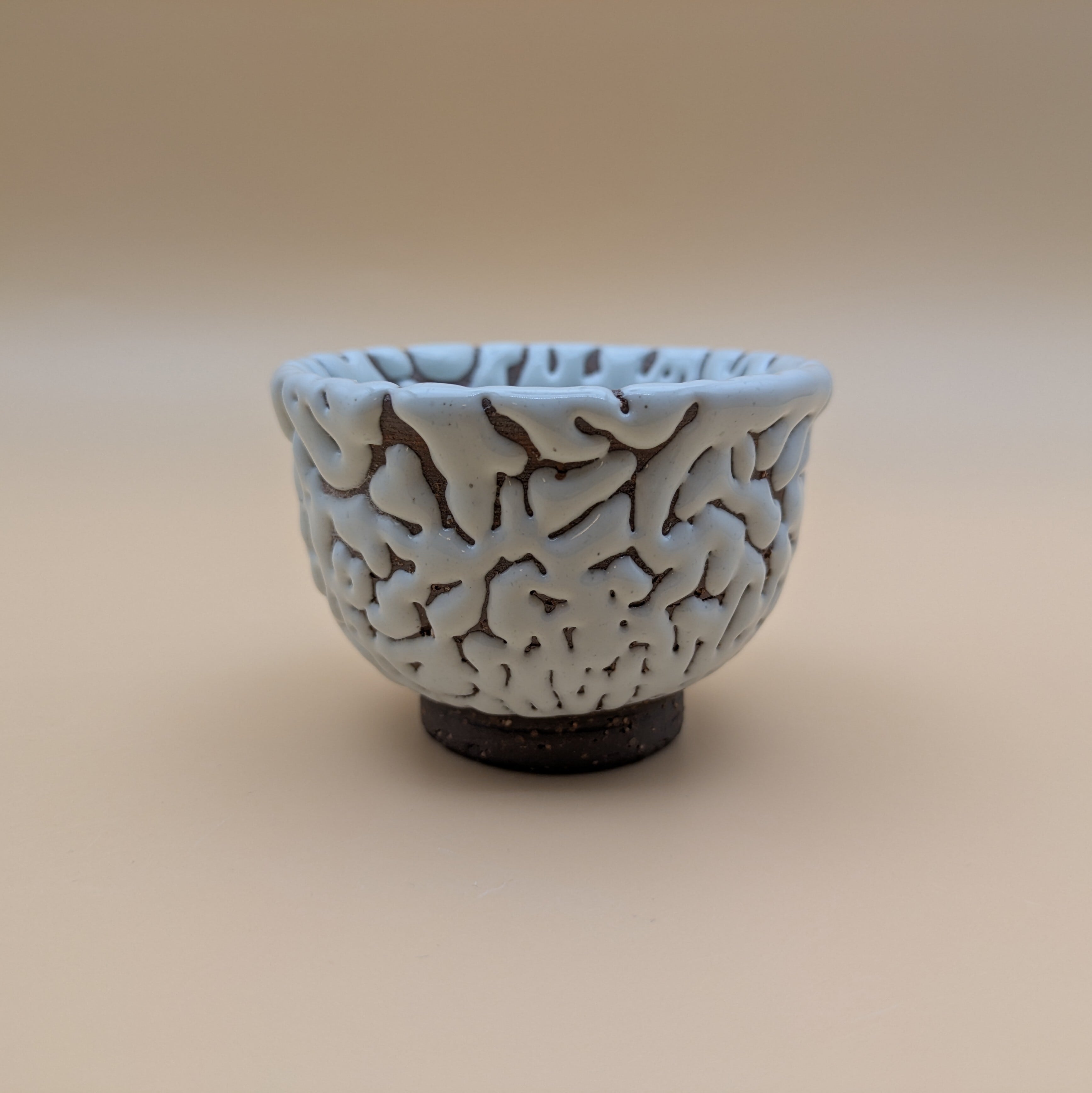 萩焼】 ぐい呑み 7.0cm （白釉 全面鬼萩） お猪口 酒器 盃 湯呑み