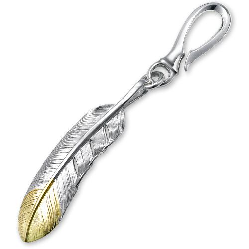鷲見太郎 Key Chain キーチェーン】Lフェザー/K18イエローゴールド