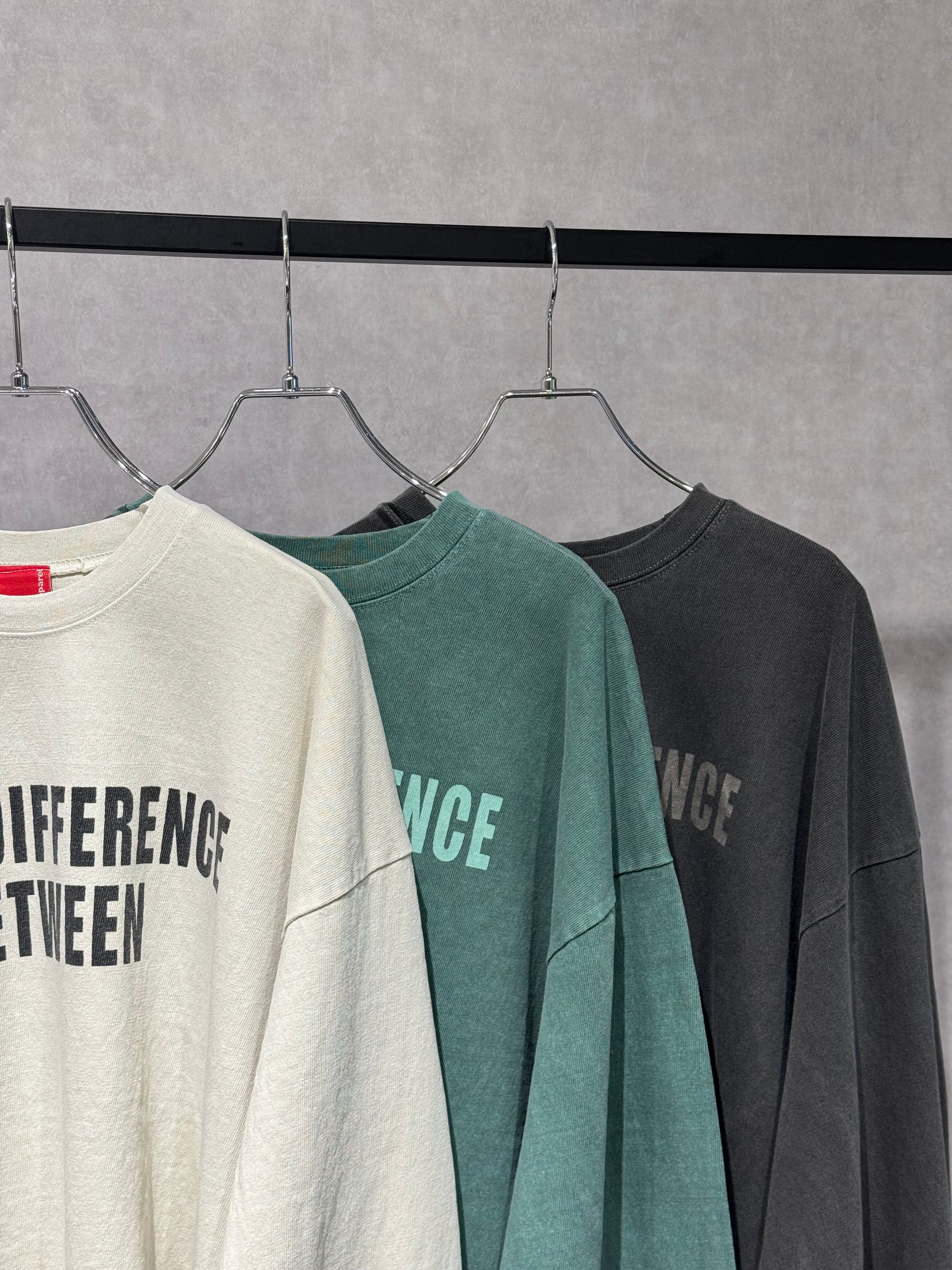 side slit logo print long T-shirt