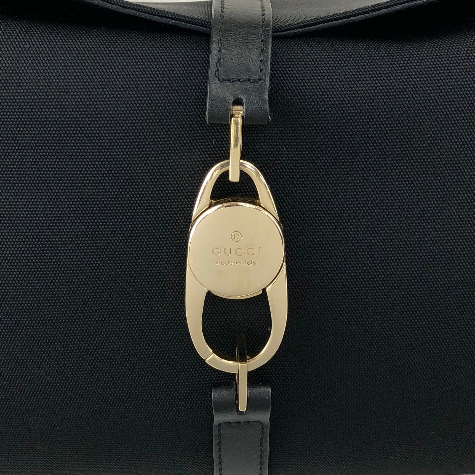 GUCCI グッチ ショルダーバッグ ブラック ジャッキー キャンバス ワン