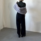 eco fur cape/gray