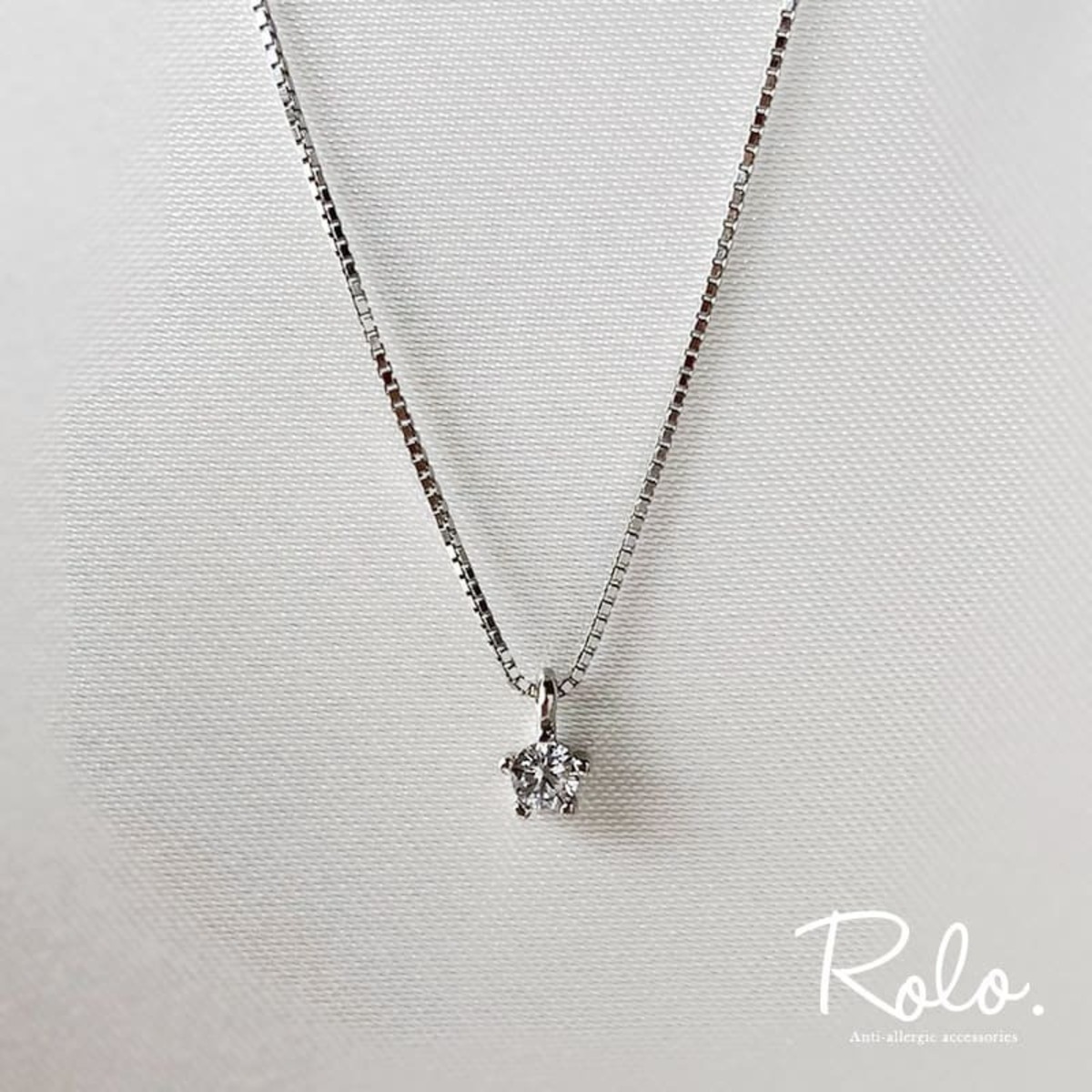 CZ 3mmダイヤカットネックレス シルバー925 | Roloshop BASE店