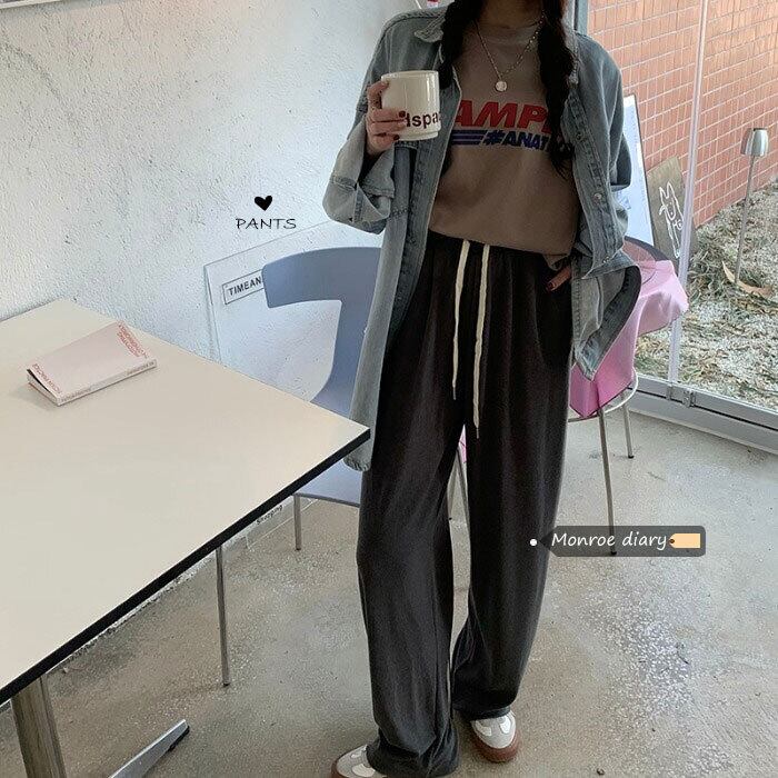 ウェストカジュアルパンツ レディースサマー薄手ルーズ 夏物 モンロー8156178040