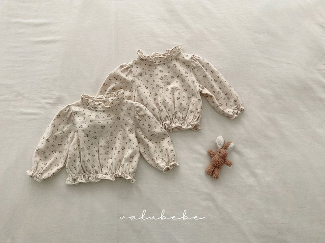 《即納》《valubebe》Nelly Flower Frill Blouse