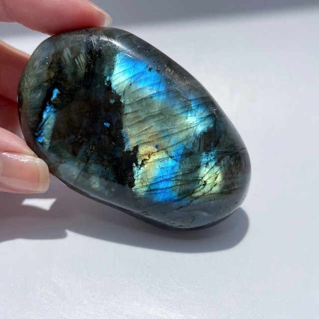 ラブラドライト パームストーン21◇Labradorite◇天然石・鉱物・パワーストーン