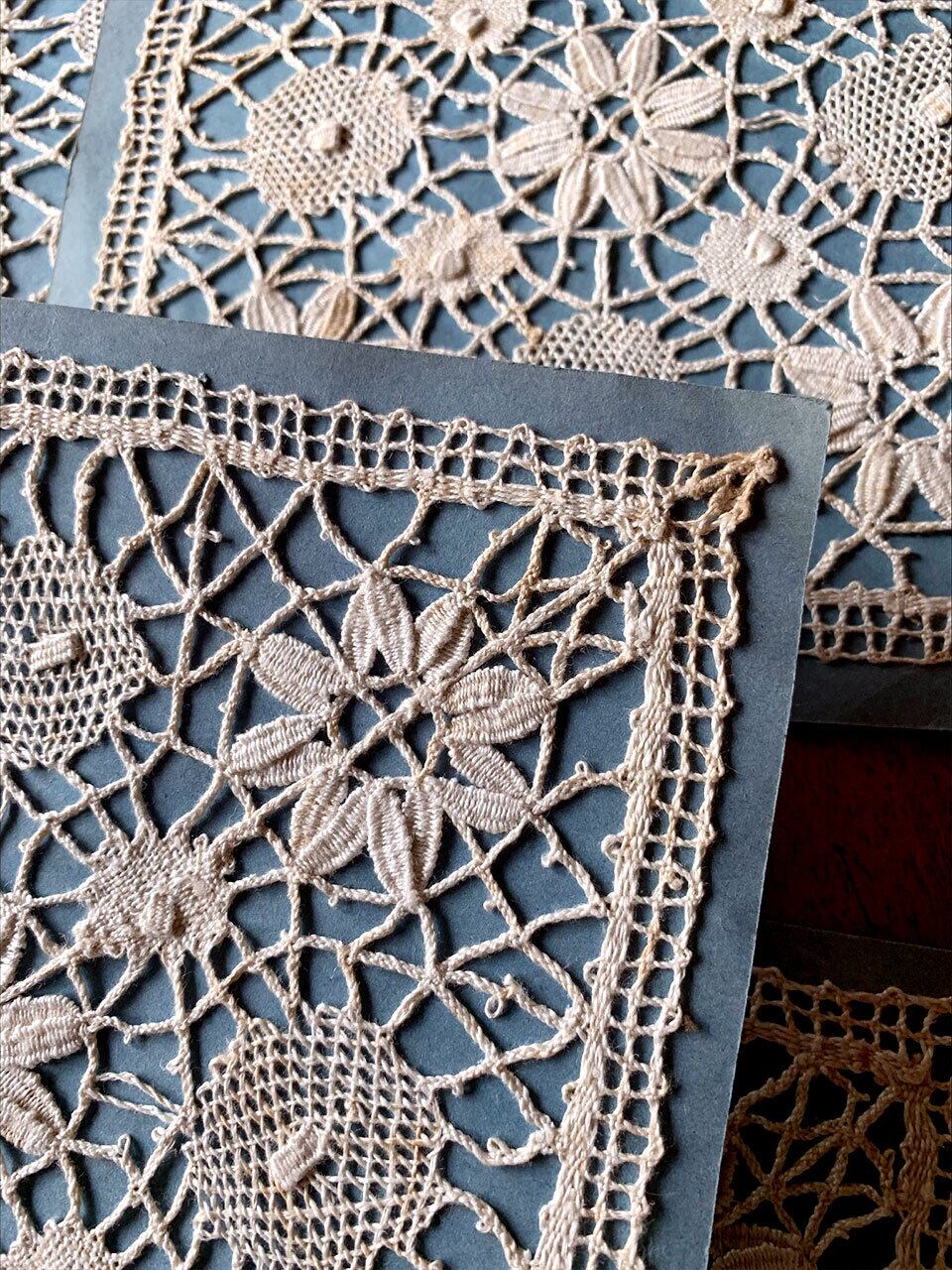 海外紙物　アンティーク　フランス　カラフル　レースチケット　1名様 フランスのアンティーク雑貨、フルーツ模様が可愛いクロッシェ