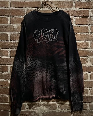 【Caka act3】Gothic Design Loose L/S Thermal T-Shirt