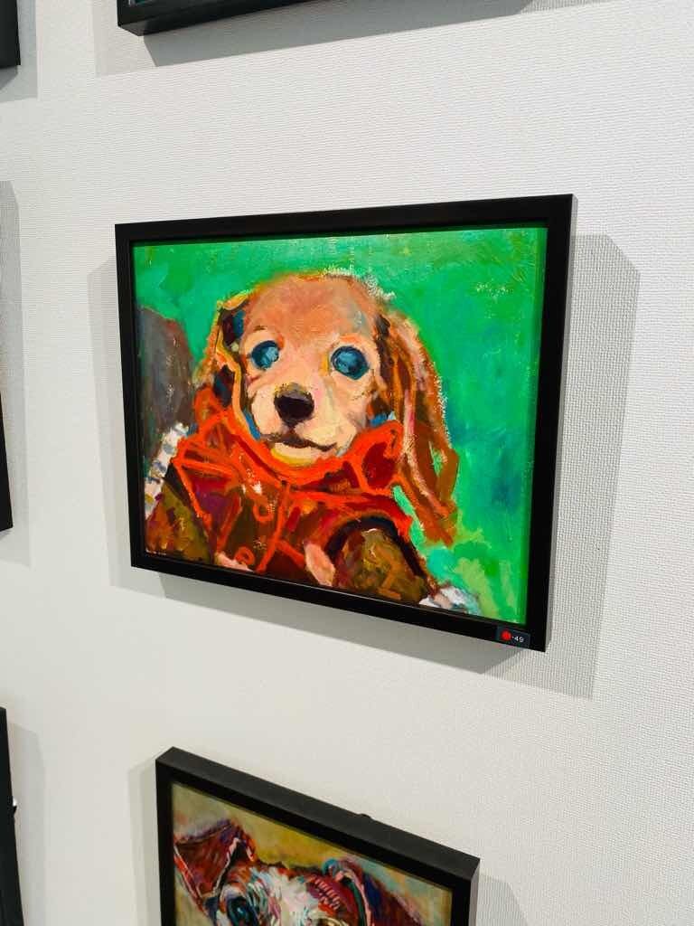 OIL COLOUR | 油彩画 #現代アート #犬 #猫