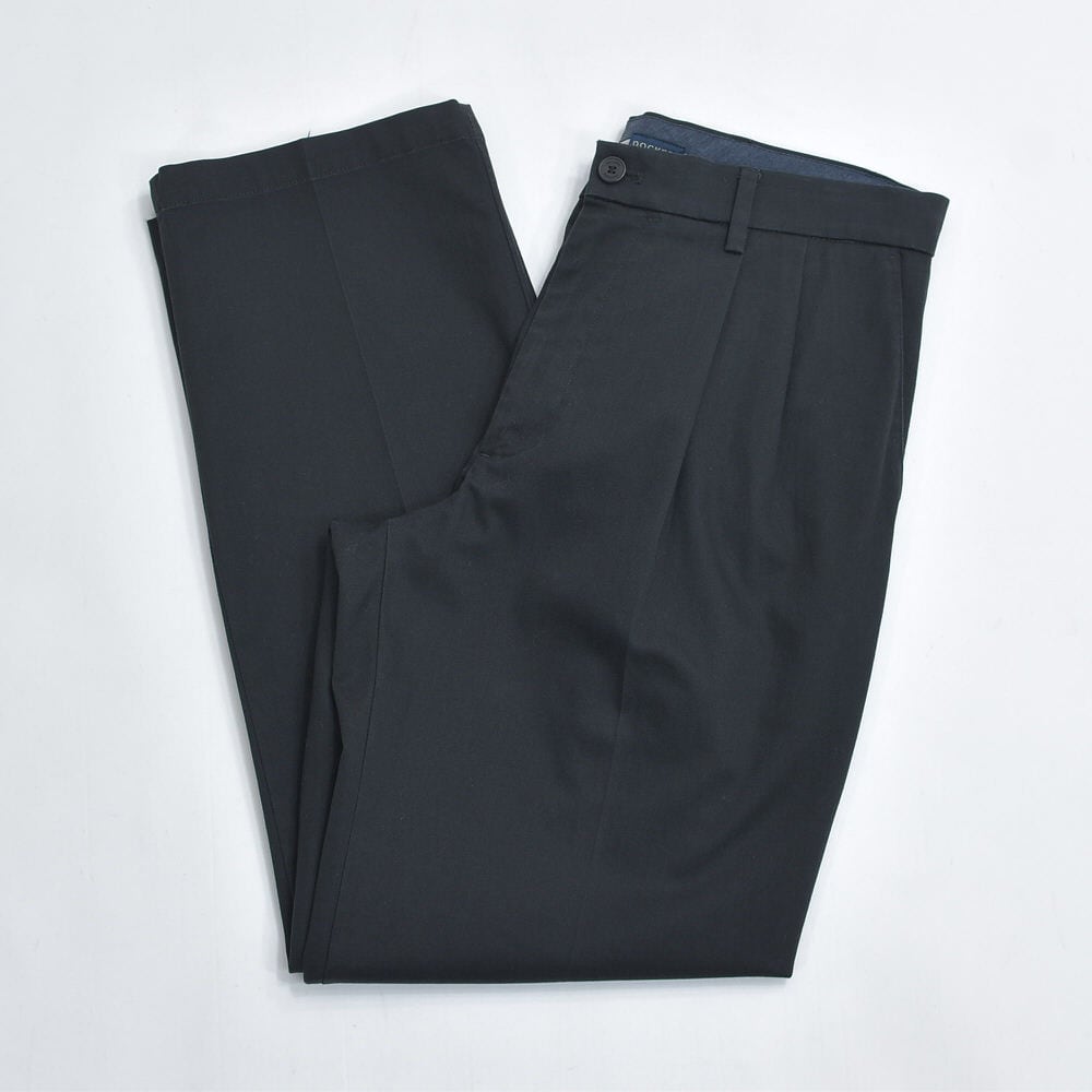00~10s DOCKERS ドッカーズ 2タック リラックスフィット ストレッチ チノ トラウザーズ チノーズ チノパン ワークパンツ ブラック ヴィンテージ ビンテージ USA アメリカ古着 メンズW32インチ