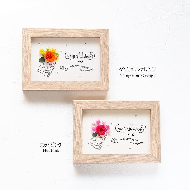 30009 おめでとう メッセージカード congratulations 花 プリザーブド