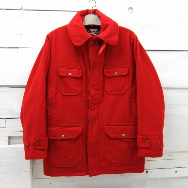 1950's Woolrich ウールリッチ ウールハンティングジャケット マッキノー レッド 42 メンズ Lサイズ相当