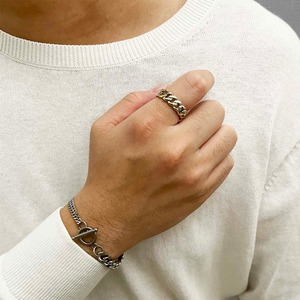Asymmetry Ring Chain Bracelet
