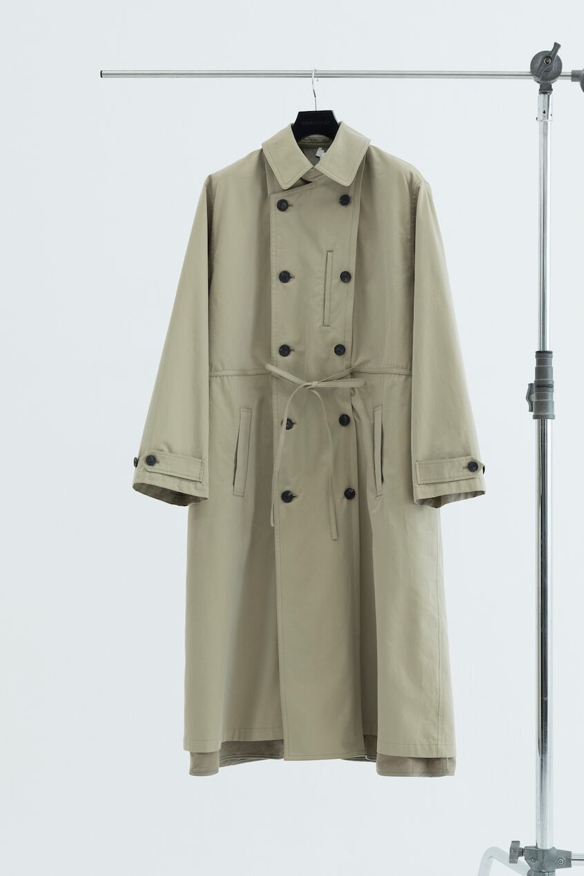 定価132000円 SOSHIOTSUKI Trench Coat 24AW】SOSHIOTSUKI LINING CAPE TRENCH COAT (BEIGE) S24AW13CT