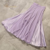 社交ダンス 衣装 PAPILLON パピヨン スカート レッスンウェア パープル系 紫 薄紫 無地 シンプル フレア 軽やか 華やか さわやか かわいい おしゃれ 上品 大人っぽい ダンス 練習 レッスン ダンス衣装 練習着 社交ダンス衣装 日本製 発表会 ステージ衣装