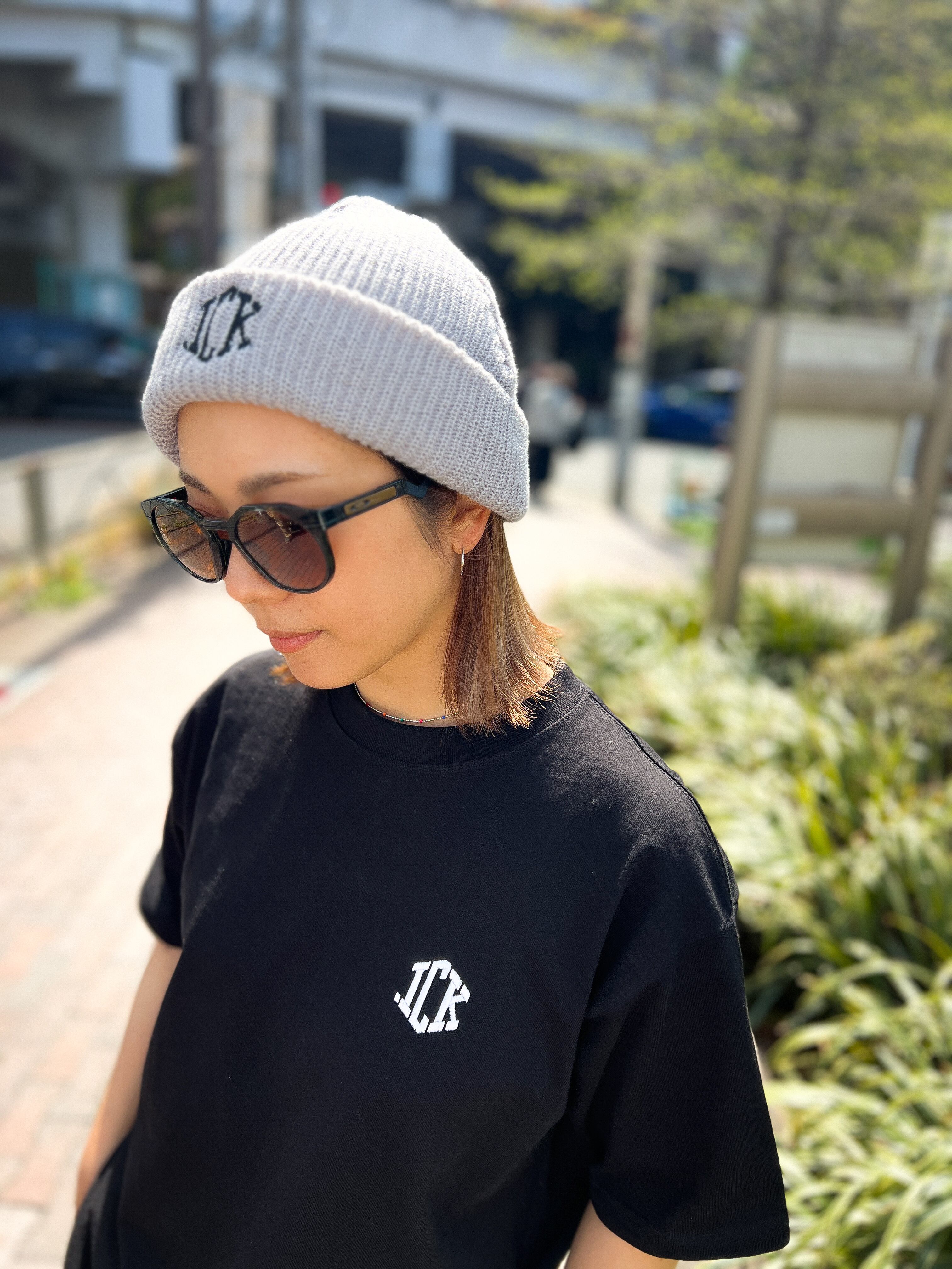 ICKヘキサロゴ刺繍ニットワッチ | .ICK