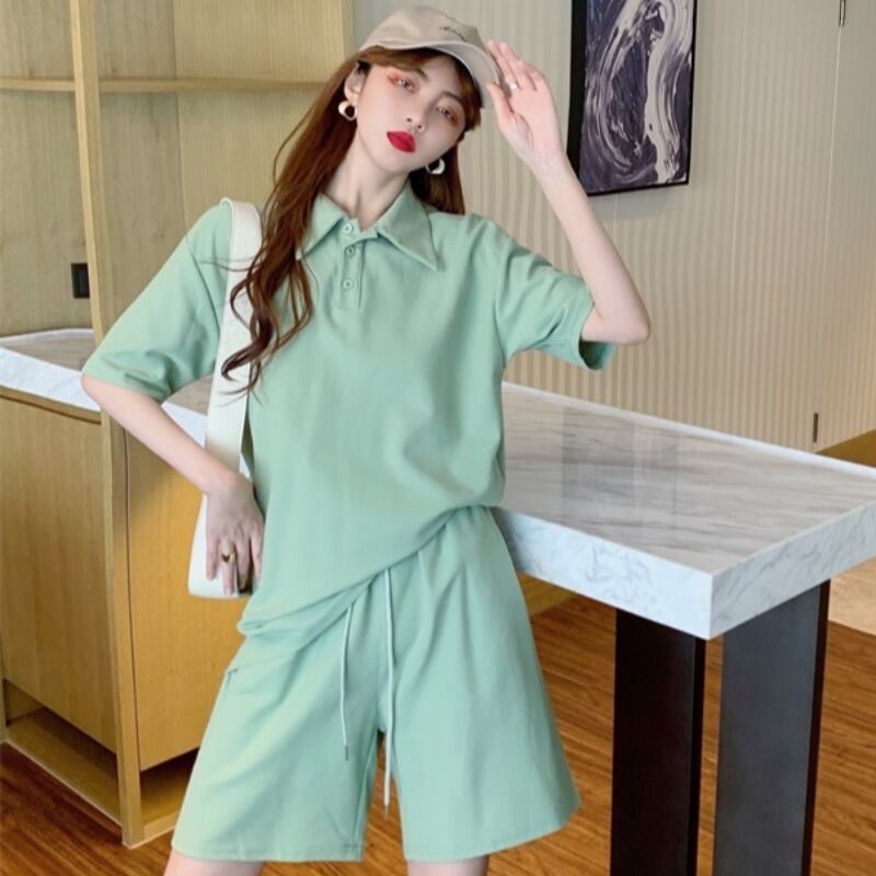 レディースサマーグリーンカラールーズTシャツ トップス 夏物 YY-ファッション91662619142