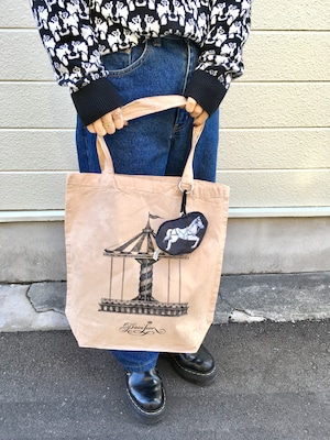 【PAViLiON】紅茶染トートバッグ（片面デザイン)