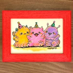 【monyura】原画「みんなでパーティー」