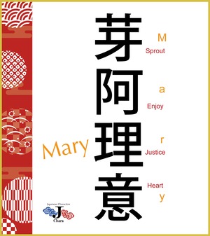 外国人名漢字ネーム 色紙（赤） Name Logo Standard