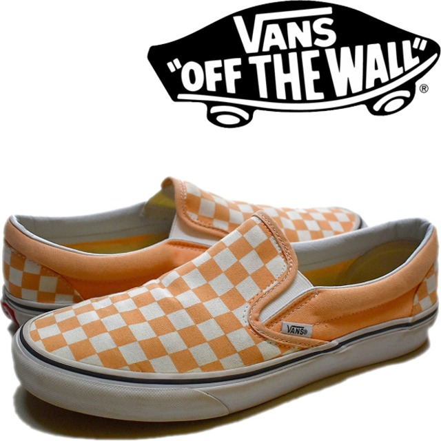 1点物◇バンズVANSアメリカ企画チェック柄スリッポンスニーカー古着 