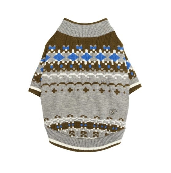 予約【andblank】Jacquard Nordic Knit《Gray》