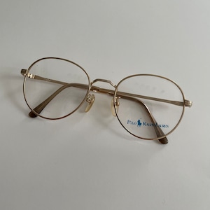 -DEAD STOCK- POLO RALPH LAUREN GLASSES "BOSTON TYPE" -GOLD COLOR-