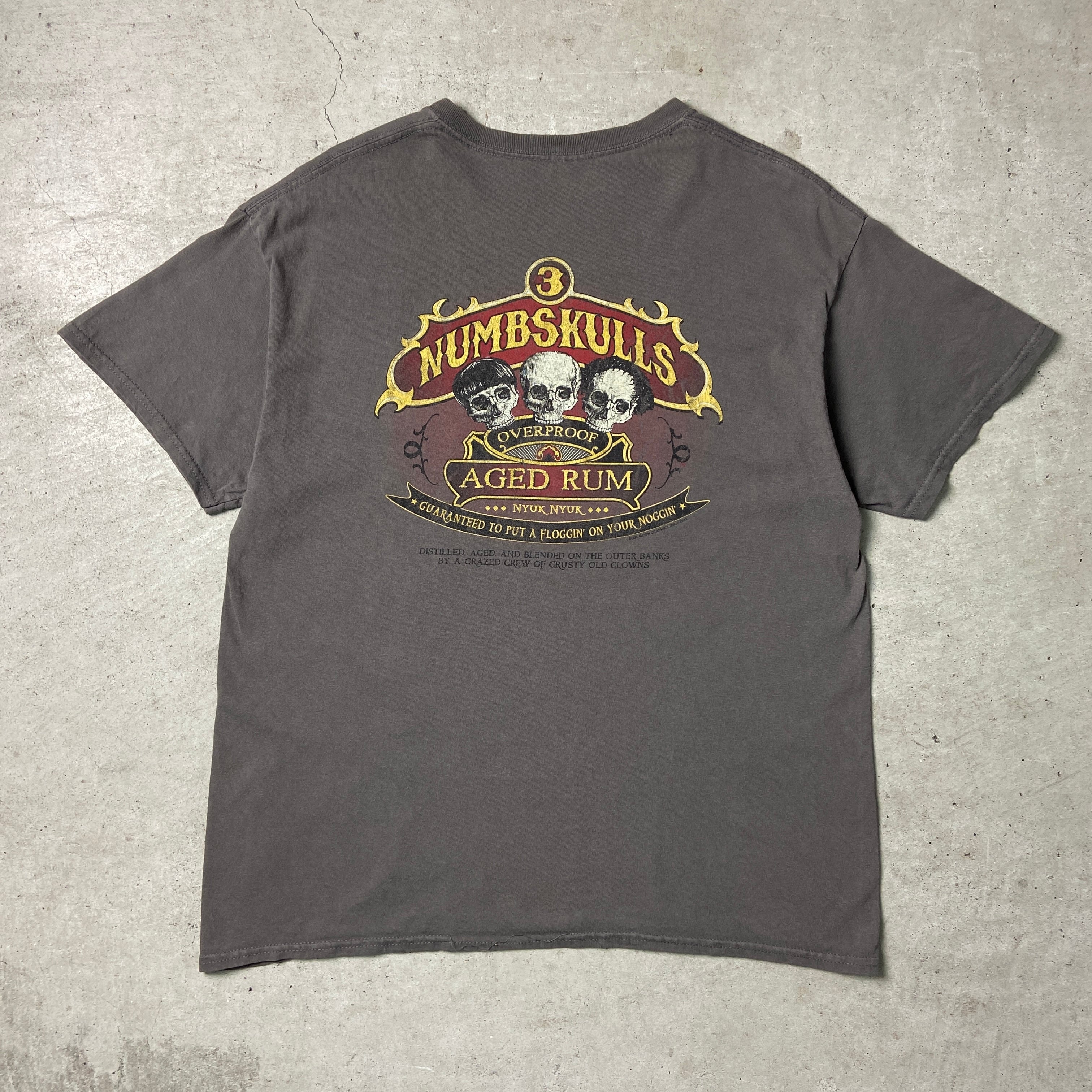 3 NUMBSKULLS AGED RUM スカル バックプリントTシャツ メンズL 古着 