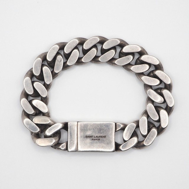 SAINT LAURENT PARIS メタル カーブチェーン ブレスレット GP サンローランパリ