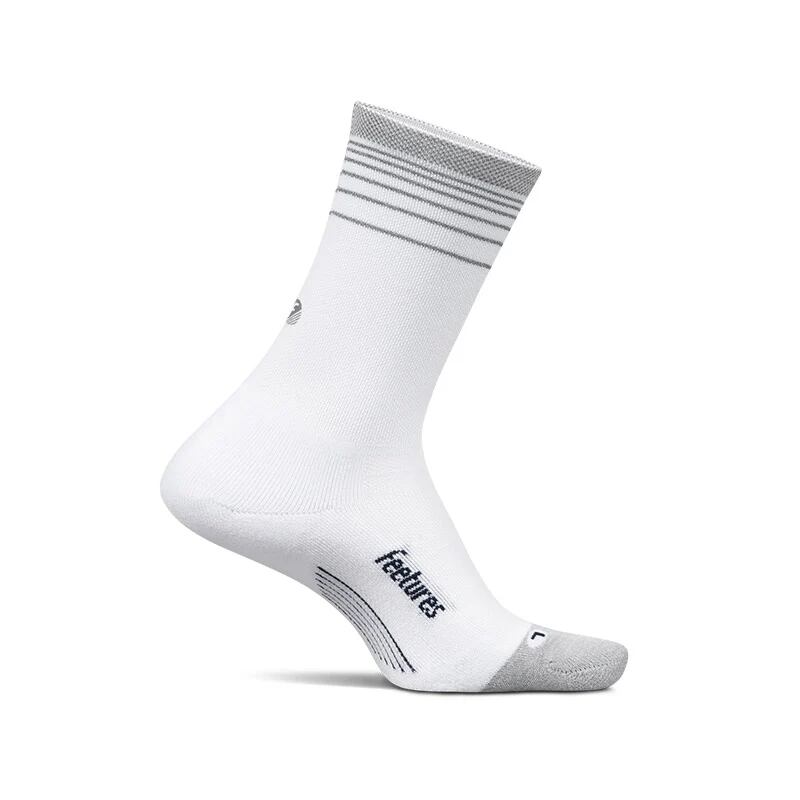 Feetures(フィーチャーズ)ELITE LIGHT CUSHION MINI CREW -White Flash ランニングソックス メンズ・レディース