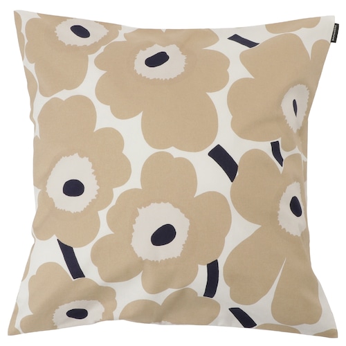 マリメッコ marimekko 069251 185 ウニッコ柄 クッションカバー 50×50cm オフホワイト×ベージュ レディース ユニセックス PIENI UNIKKO CUSHION COVER