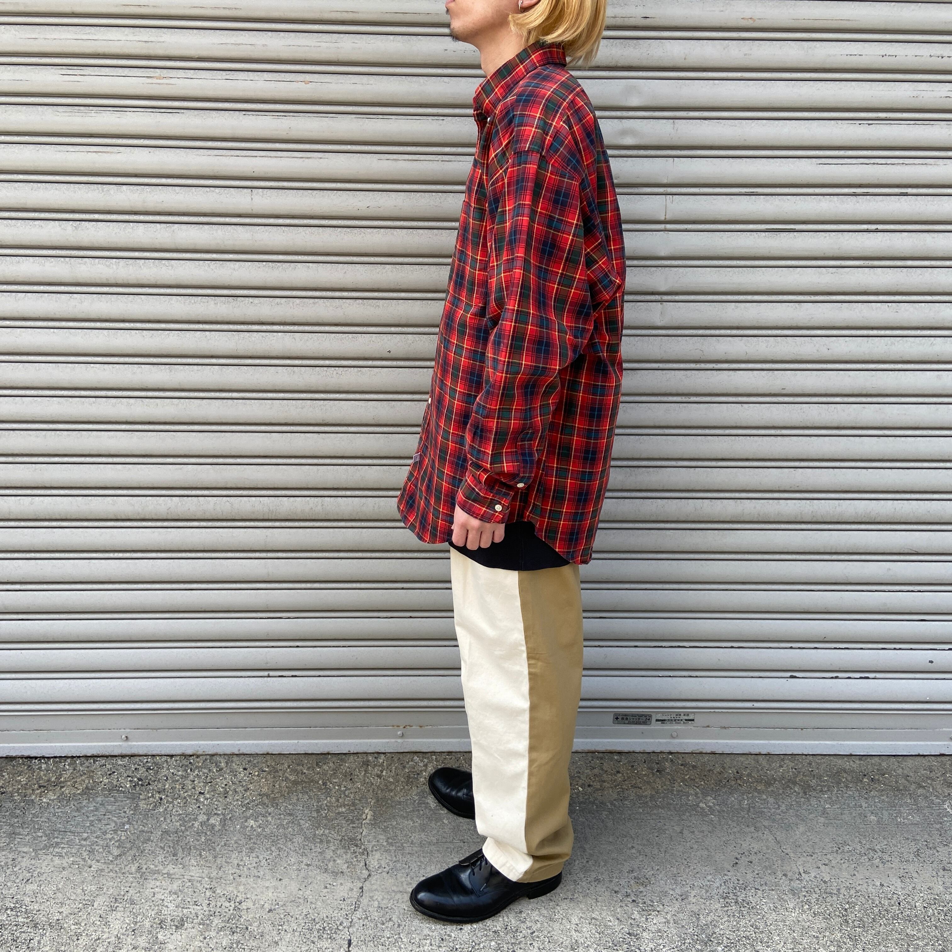 送料無料』Ralph Lauren 90s チェックシャツ BIG SHIRT L 長袖 | 古着
