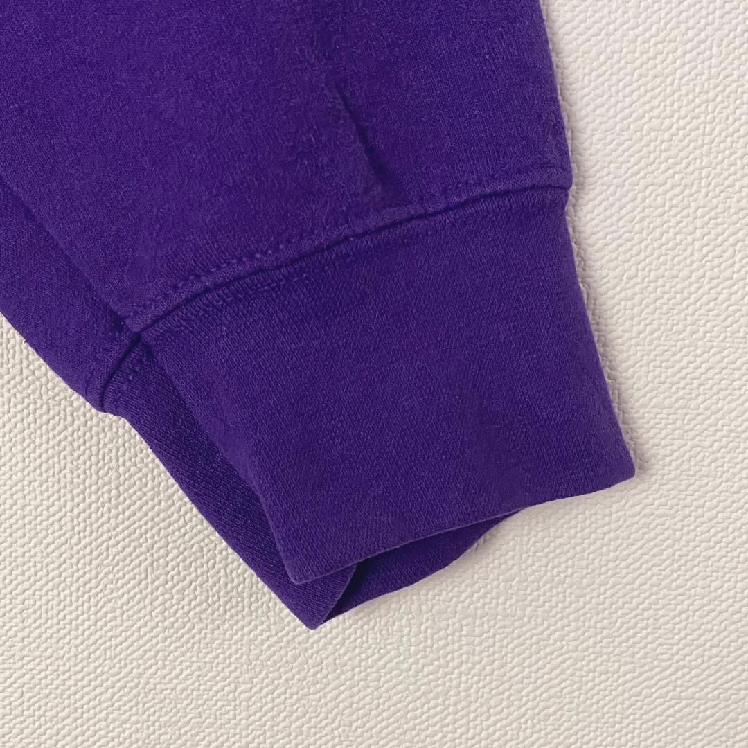 90s ギルダン カンザス大学 カレッジ刺繍ロゴスウェット L パープル 紫