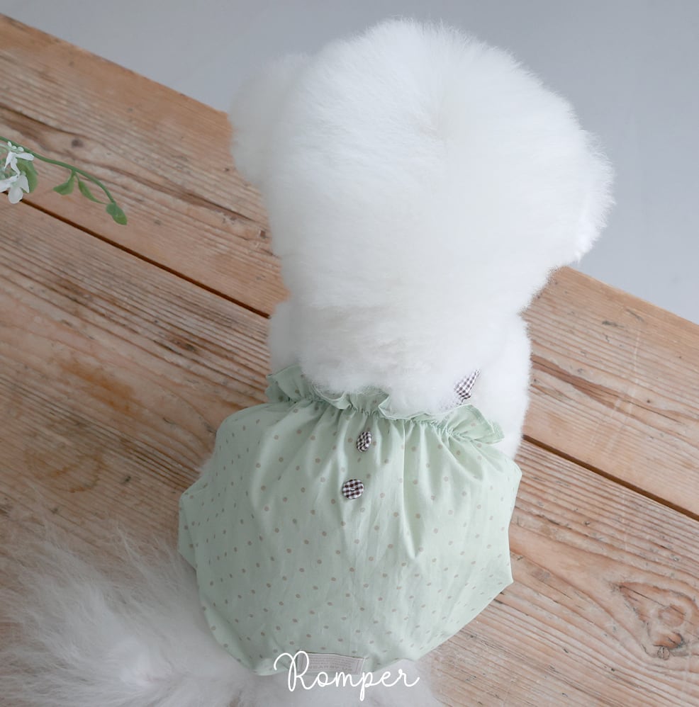 予約【near by us】cookie romper (greentea choco)