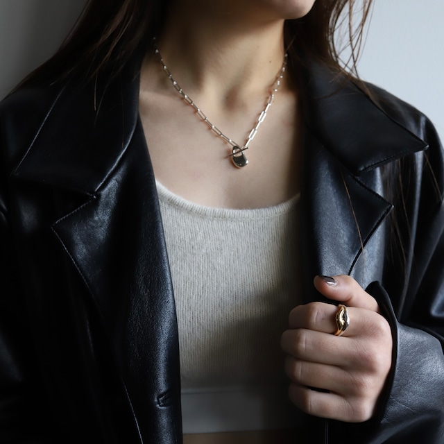 2way drop chain necklace
